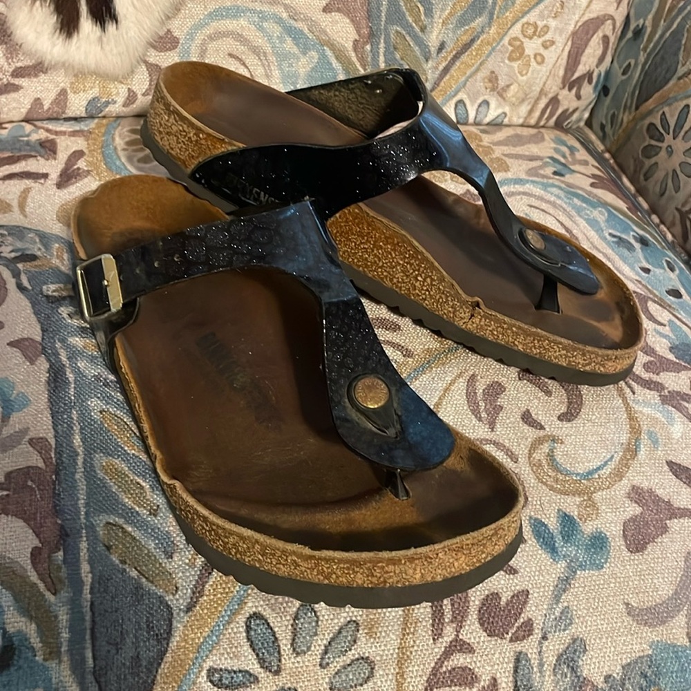 Black Birkenstock Thong Sandals